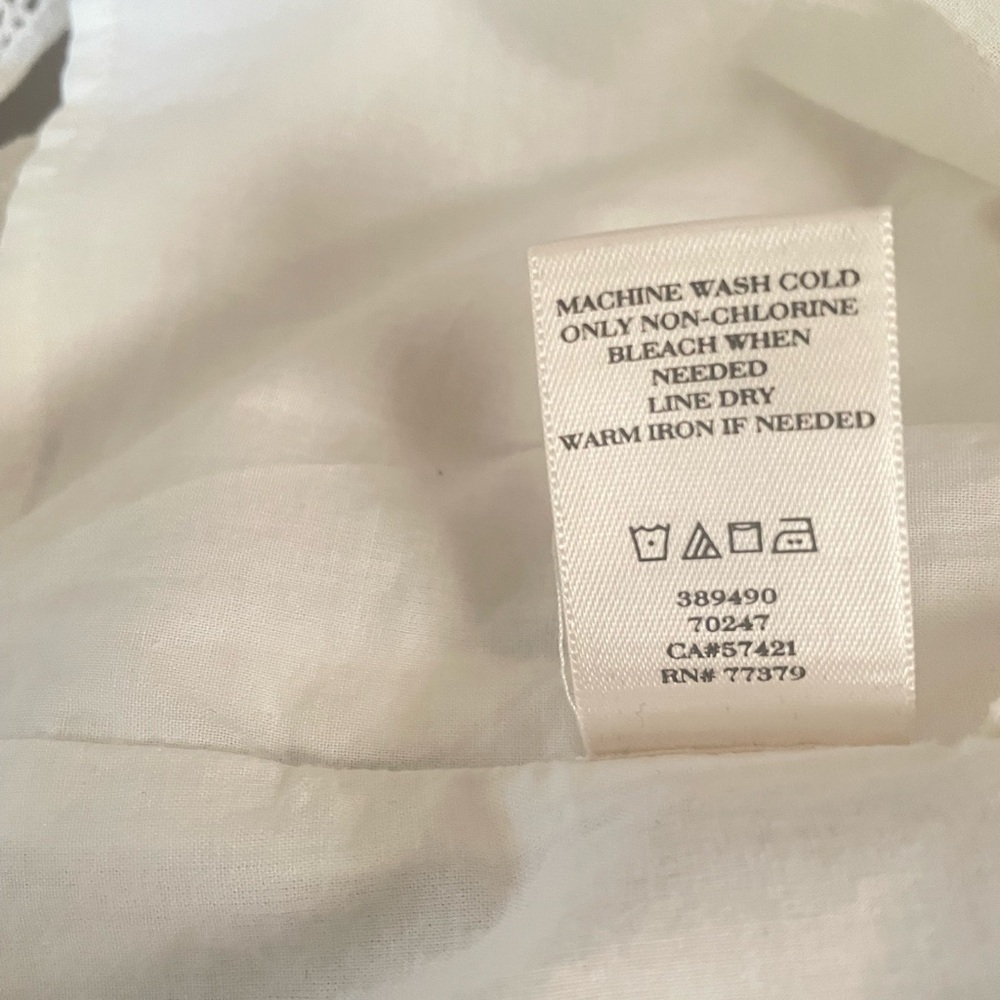 Ann Taylor White 100% linen Crochet Eyelet dress.New without tag. - Picture 7 of 10